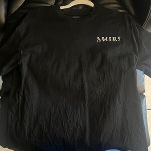 AMIRI Black Tee with Logo
